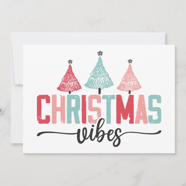 Weihnachtsmäntel - festes Baumdesign Karte (Vorderseite)