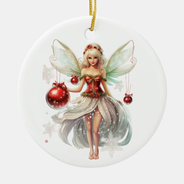 Weihnachtsmärchen Keramik Ornament (Vorne)
