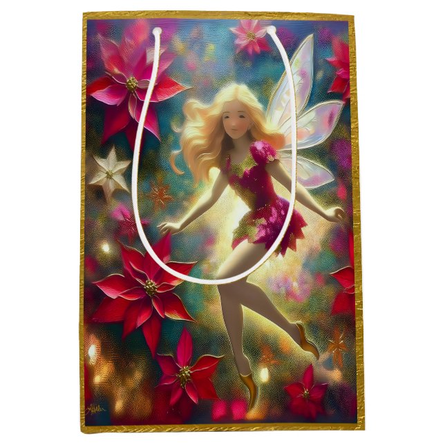 Weihnachtsmärchen-Sammlung - Blass Gold Blonde Haa Mittlere Geschenktüte (Vorderseite)