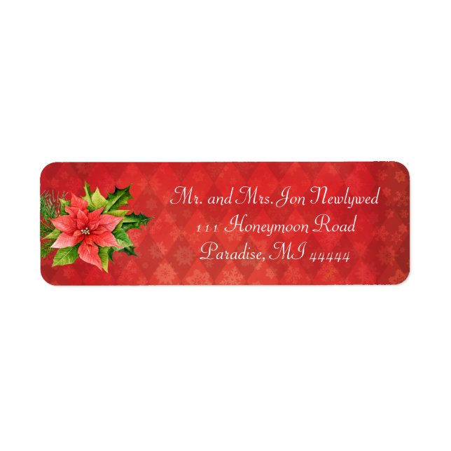 Weihnachtsmarke Red Poinsettia (Vorne)