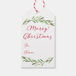 Weihnachtsmarken für Grüne und Rote Branchen Geschenkanhänger