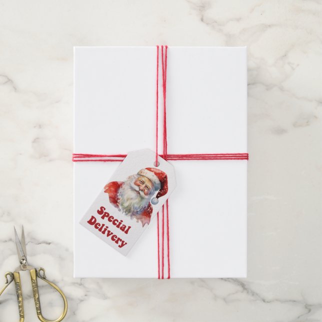 Weihnachtsmarken für Ihre Weihnachtsgeschenke! Geschenkanhänger (Mit Garn)