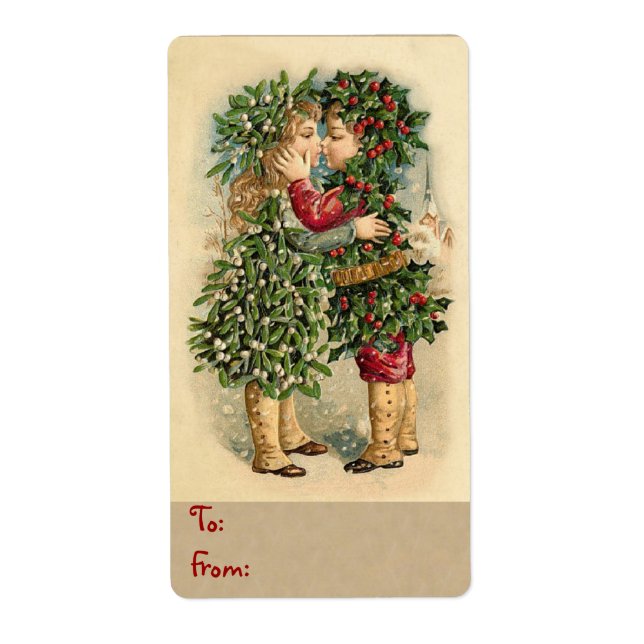 Weihnachtsmarken für Weihnachtsgeschenke (Vorne)