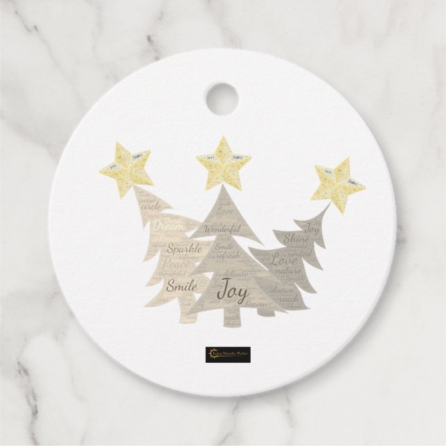 Weihnachtsmarken Geschenkanhänger (Vorderseite)