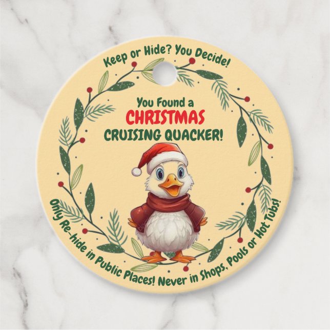 Weihnachtsmarken Geschenkanhänger (Vorderseite)
