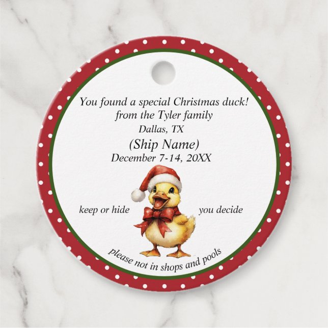 Weihnachtsmarken Geschenkanhänger (Vorderseite)