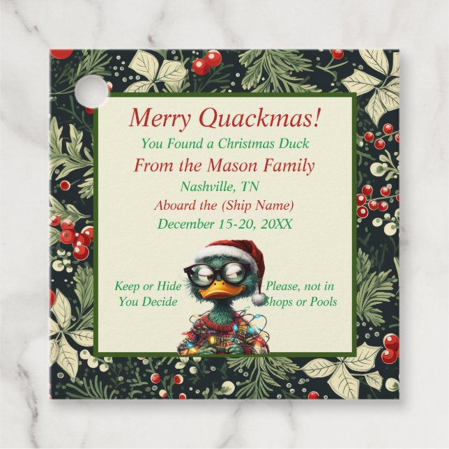 Weihnachtsmarken Geschenkanhänger (Vorderseite)