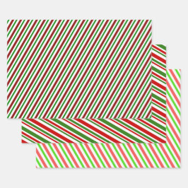 Weihnachtsmarken, rot, weiß und grün geschenkpapier set