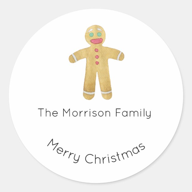 Weihnachtsmarken, Weihnachtskleber, Geschenke Runder Aufkleber (Vorderseite)