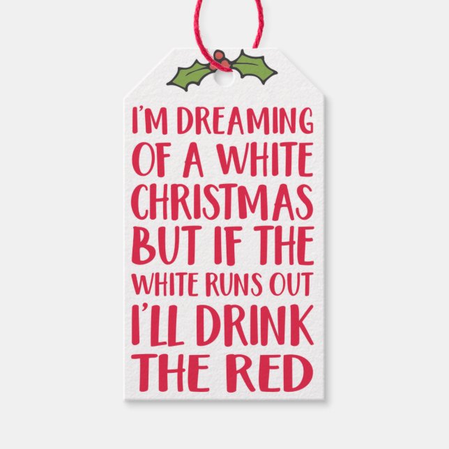 Weihnachtsmarken - Wine Hanging Labels Geschenkanhänger (Vorderseite)
