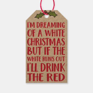 Weihnachtsmarken - Wine Hanging Labels Geschenkanhänger