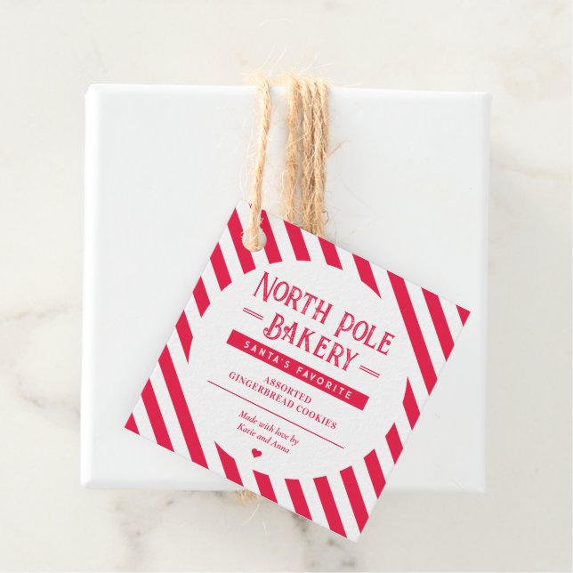 Weihnachtsmarkierungen für selbstgebackene Weihnac Geschenkanhänger (Beispiel)
