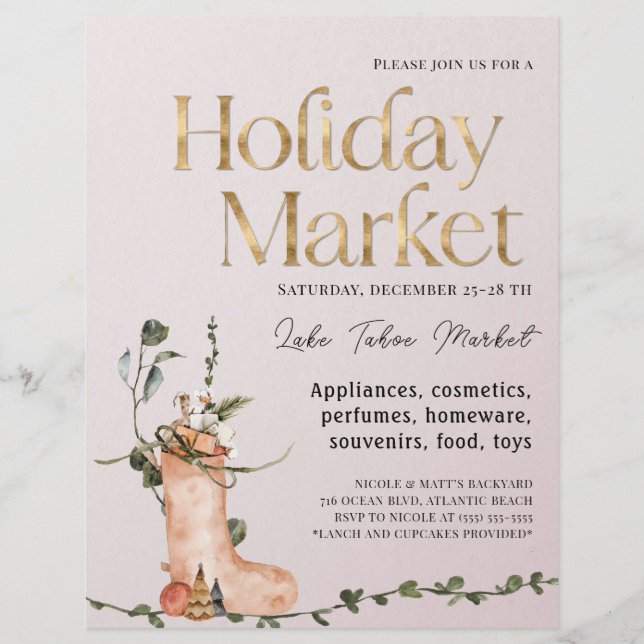 Weihnachtsmarkt - Einladung (Vorderseite)