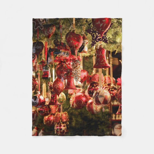 Weihnachtsmarkt Fleecedecke (Vorderseite)