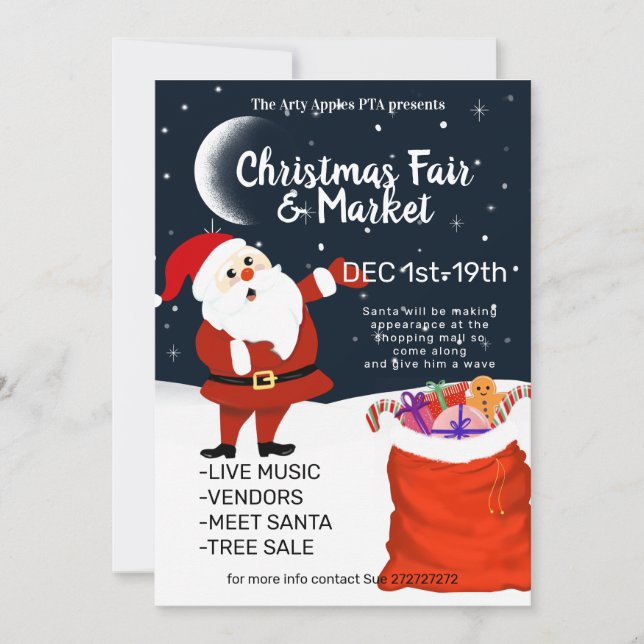 Weihnachtsmarkt & Messe Einladung (Vorderseite)