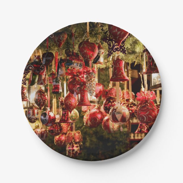 Weihnachtsmarkt Pappteller (Vorderseite)