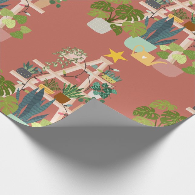 Weihnachtsmarkt-Pflanze Geschenkpapier (Ecke)