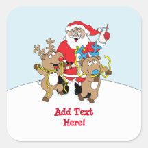 Weihnachtsmarkt Sticker Weihnachtsmann personalisi