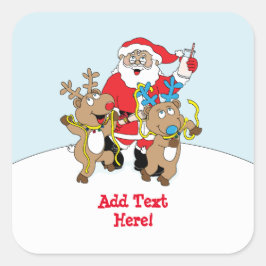 Weihnachtsmarkt Sticker Weihnachtsmann personalisi