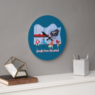 Weihnachtsmarkt-Uhr Große Wanduhr