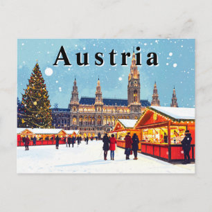 Weihnachtsmarkt Wiener Rathaus Wien Winter Postkarte