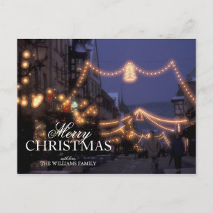 Weihnachtsmarktlichter Feiertagspostkarte