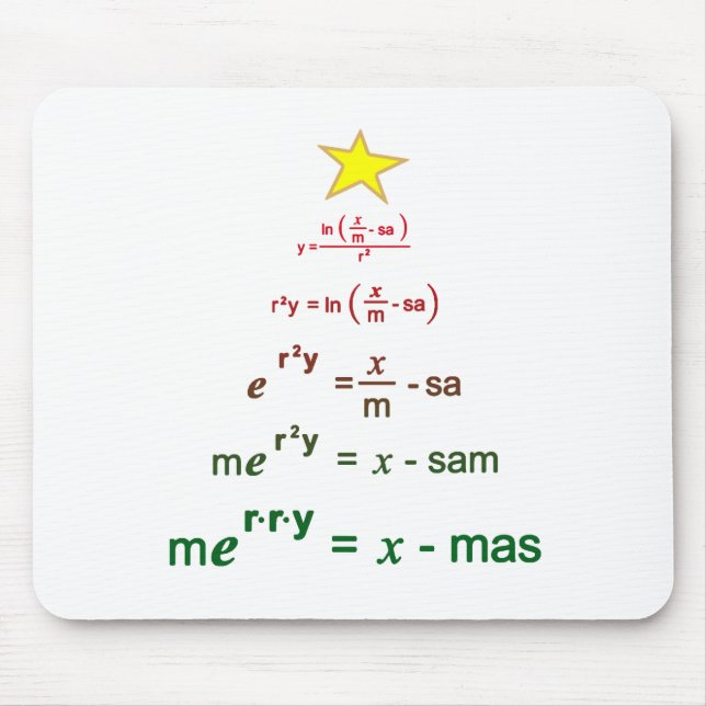 Weihnachtsmathe Mousepad (Vorne)