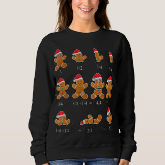 Weihnachtsmathematik Lehrer Fraction Gingerbrei Co Sweatshirt