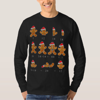 Weihnachtsmathematik Lehrer Fraction Gingerbrei Co T-Shirt