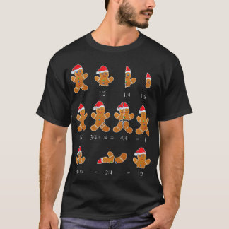 Weihnachtsmathematik Lehrer Fraction Gingerbrei Co T-Shirt