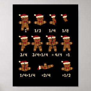 Weihnachtsmathematik Lehrer Fracture Gingerbrei Co Poster