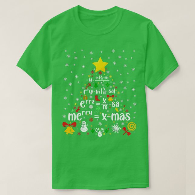 Weihnachtsmathematik Lehrer Mathematik Chr T-Shirt (Design vorne)
