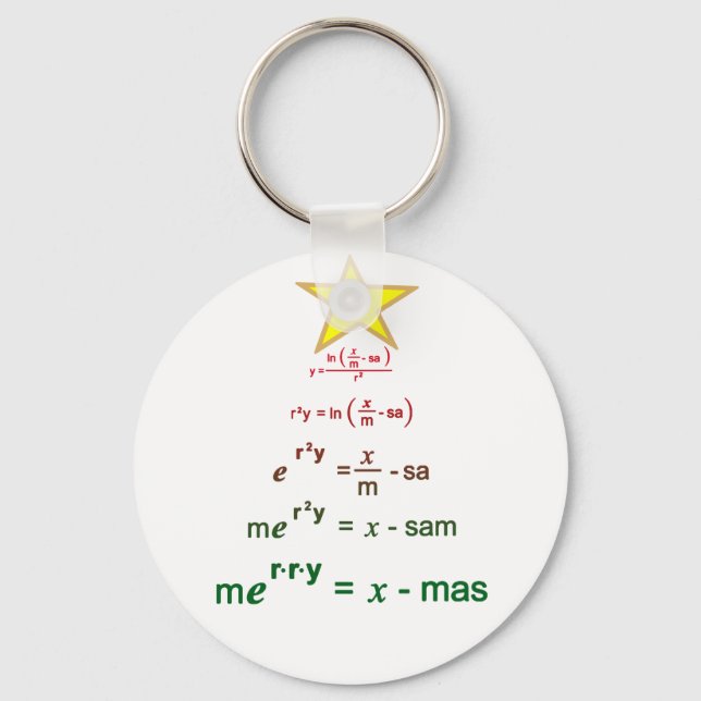 Weihnachtsmathematik Schlüsselanhänger (Vorderseite)