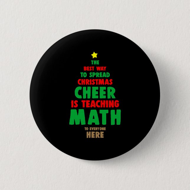 Weihnachtsmathematikerin Button (Vorderseite)