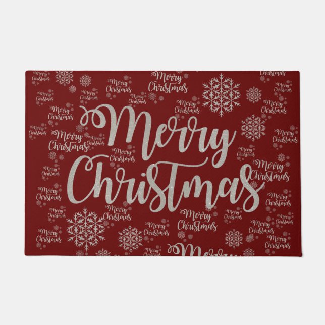 Weihnachtsmatte, frohe Weihnachten Fußmatte (Vorderseite)
