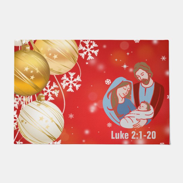 Weihnachtsmatte Jesus Geburt -24" x 36" Türmatte (Vorderseite)
