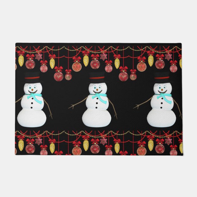 Weihnachtsmatte, Schneemann Fußmatte (Vorderseite)