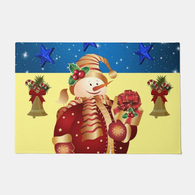 Weihnachtsmatte, Schneemann Fußmatte (Vorderseite)