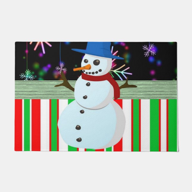 Weihnachtsmatte, Schneemann Fußmatte (Vorderseite)