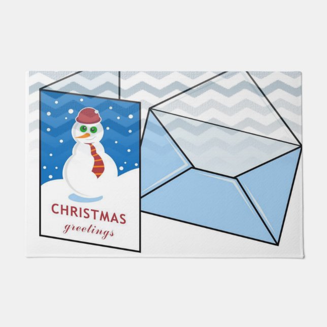 Weihnachtsmatte, Schneemann Fußmatte (Vorderseite)
