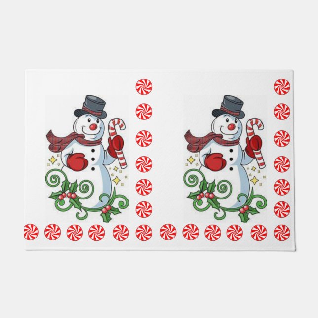 Weihnachtsmatte, Schneemann Fußmatte (Vorderseite)