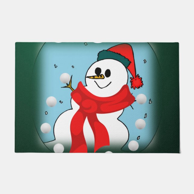 Weihnachtsmatte, Schneemann Fußmatte (Vorderseite)