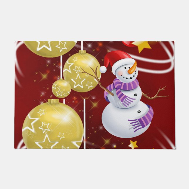 Weihnachtsmatte, Schneemann Fußmatte (Vorderseite)