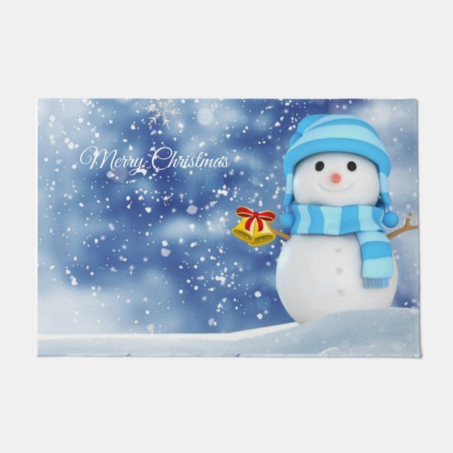 Weihnachtsmatte, Schneemann Fußmatte (Vorderseite)