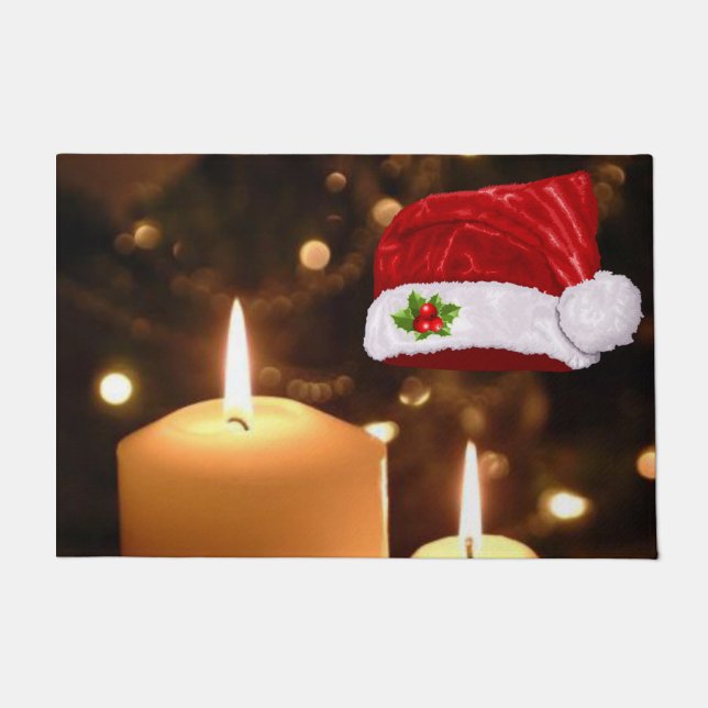 Weihnachtsmatte, Weihnachtskerze Fußmatte (Vorderseite)