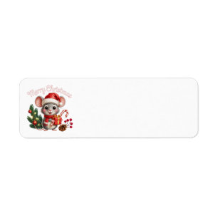 Weihnachtsmaus-Adressetiketten