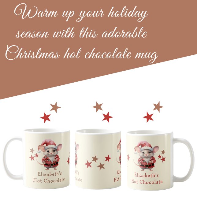Weihnachtsmaus Braun-Schokolade-Tasse Kaffeetasse (Von Creator hochgeladen)