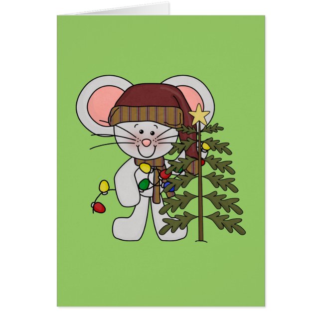 Weihnachtsmaus, die Baum verziert (Vorne)