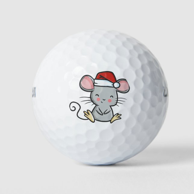 Weihnachtsmaus Golfball (Vorderseite)