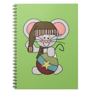 Weihnachtsmaus mit Verzierung Notizblock